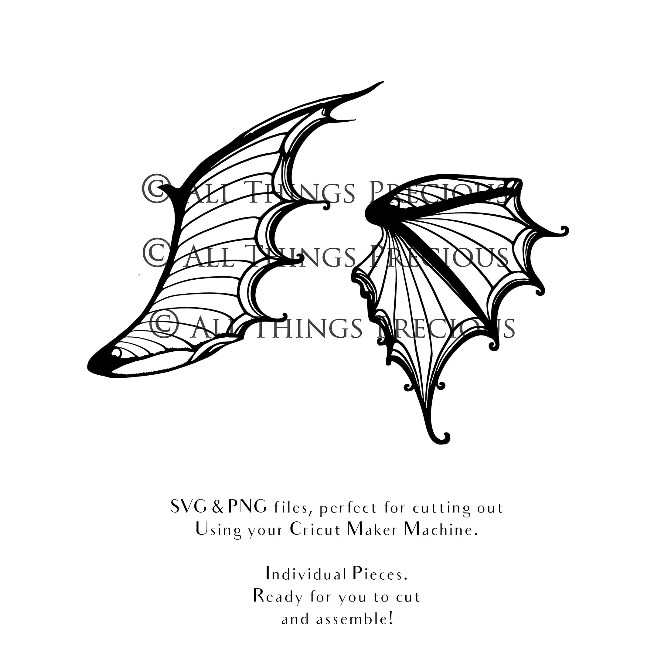 SVG & PNG Fairy Wing files for Cricut or Silhouette Cameo Cutting Machine. To create wearable fairy wings, in adult or children sizes.  Use this clipart design for Halloween Costumes, Fantasy or Cosplay or photography. Or use as ephemera in weddings, engagements or baby shower invitations. These are Individual wing parts, for you to cut and assemble. This is a digital product.